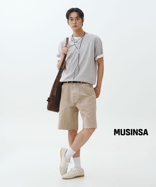 MUSINSA STANDARD（ムシンサスタンダード）の「ウォッシャブルスーピマコットンヘンリーネック半袖ニット (5色)（ニット/セーター・メンズ・ブラック/アイボリー/ダークグレー/ベージュ/ライトグレー・MEDIUM/LARGE/X-LARGE/2XL/SMALL）」の10枚目の写真