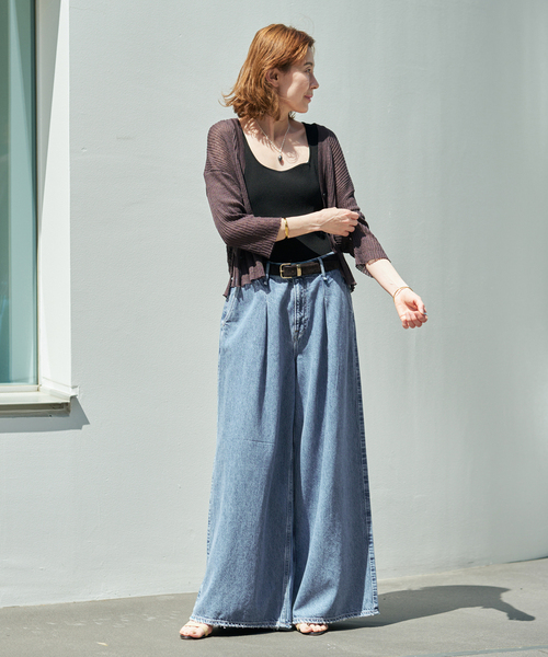 enrica(エンリカ)の「ENRICA エンリカ Vネックカーディガン KNIT 231(カーディガン/ボレロ・レディース・レッド/ブラウン/ブラック・FREE)」の6枚目の写真