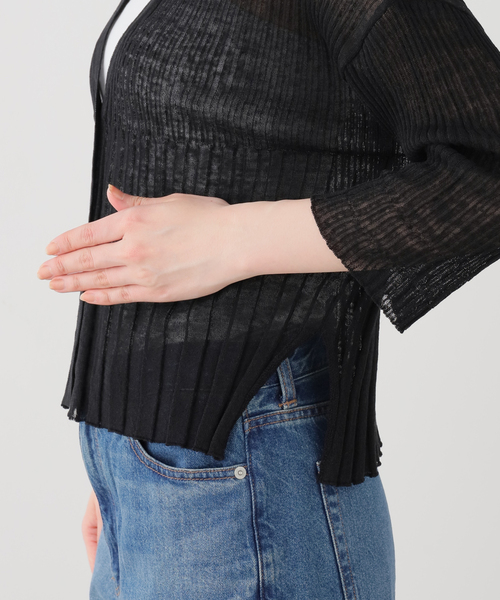 enrica(エンリカ)の「ENRICA エンリカ Vネックカーディガン KNIT 231(カーディガン/ボレロ・レディース・レッド/ブラウン/ブラック・FREE)」の18枚目の写真