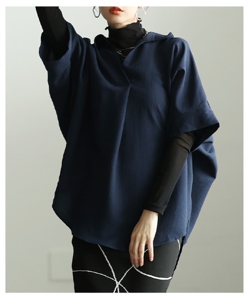Sawa a la mode(サワアラモード)の「ドルマンスリーブスキッパーシャツ(シャツ/ブラウス・レディース・オフホワイト/ネイビー/グリーン・FREE)」の19枚目の写真