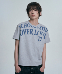 MOO（エムオーオー）の「オーバーラウドレタリング半袖Tシャツ - グレー（Tシャツ/カットソー）」