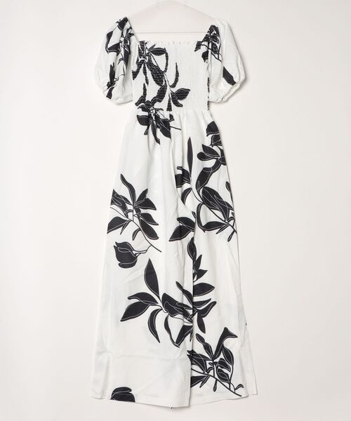 YUGA(ユーガ)の「YUGA_YGMC Korean-style Botanical print all-in-one dress(つなぎ/オールインワン・レディース・ホワイト/ネイビー・FREE)」の3枚目の写真