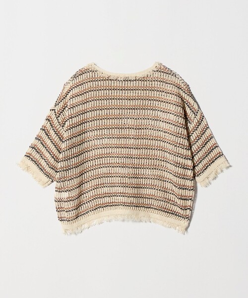 green label relaxing（グリーンレーベルリラクシング）の「フリンジ ニット プルオーバー（ニット/セーター・レディース・その他1/オフホワイト/ブラック・FREE）」の17枚目の写真