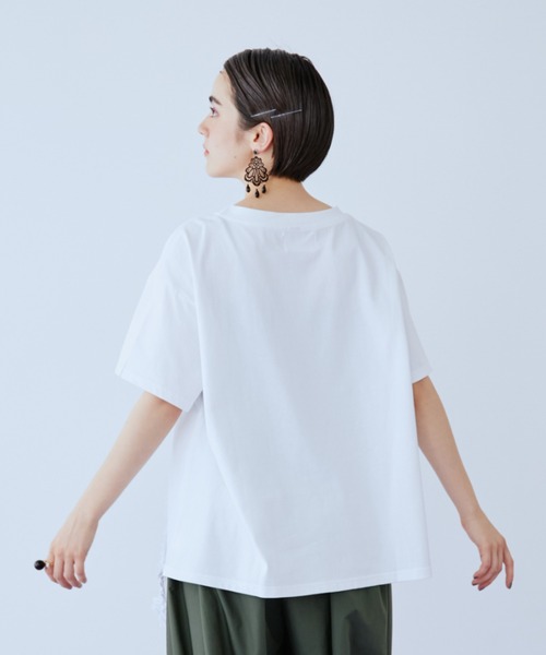 manana suerte(マニャーナスエルテ)の「チュールフリルTシャツ(Tシャツ/カットソー・レディース・ブラック/ホワイト・FREE)」の7枚目の写真