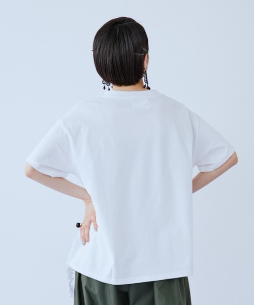 manana suerte(マニャーナスエルテ)の「チュールフリルTシャツ(Tシャツ/カットソー・レディース・ブラック/ホワイト・FREE)」の14枚目の写真