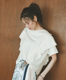 GLOBAL WORK | ひんやり涼しい/フローズン袖フレアプルオーバー半袖/680557(Tシャツ/カットソー)