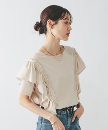 GLOBAL WORK | ひんやり涼しい/フローズン袖フレアプルオーバー半袖/680557(Tシャツ/カットソー)