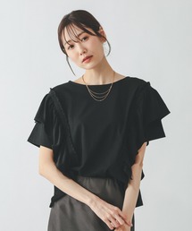 GLOBAL WORK | ひんやり涼しい/フローズン袖フレアプルオーバー半袖/680557(Tシャツ/カットソー)