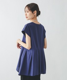 GLOBAL WORK | ひんやり涼しい/フローズン切り替えペプラム/647529(Tシャツ/カットソー)