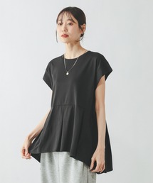 GLOBAL WORK | ひんやり涼しい/フローズン切り替えペプラム/647529(Tシャツ/カットソー)