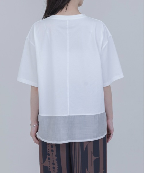 Eimee Law(エイミーロウ)の「モノクロアートプリント リボンモチーフTシャツ(Tシャツ/カットソー・レディース・オフホワイト/ダークグレー・FREE)」の13枚目の写真