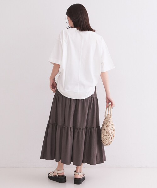 OPAQUE.CLIP(オペークドットクリップ)の「【接触冷感】リラクシーカットソー《洗濯機OK》(Tシャツ/カットソー・レディース・ホワイト/ベビーピンク/ブラック/チャコールグレー・38/40/42)」の8枚目の写真