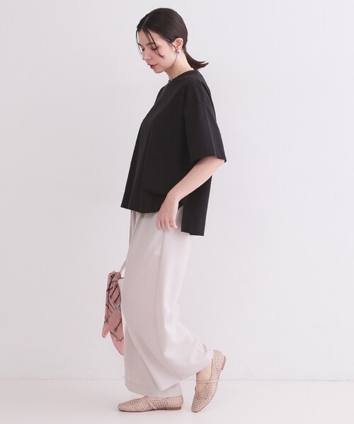 OPAQUE.CLIP(オペークドットクリップ)の「【接触冷感】リラクシーカットソー《洗濯機OK》(Tシャツ/カットソー・レディース・ホワイト/ベビーピンク/ブラック/チャコールグレー・38/40/42)」の22枚目の写真