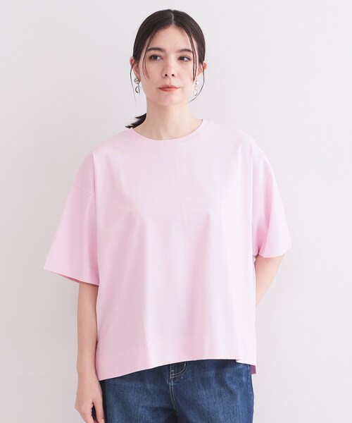 OPAQUE.CLIP(オペークドットクリップ)の「【接触冷感】リラクシーカットソー《洗濯機OK》(Tシャツ/カットソー・レディース・ホワイト/ベビーピンク/ブラック/チャコールグレー・38/40/42)」の16枚目の写真