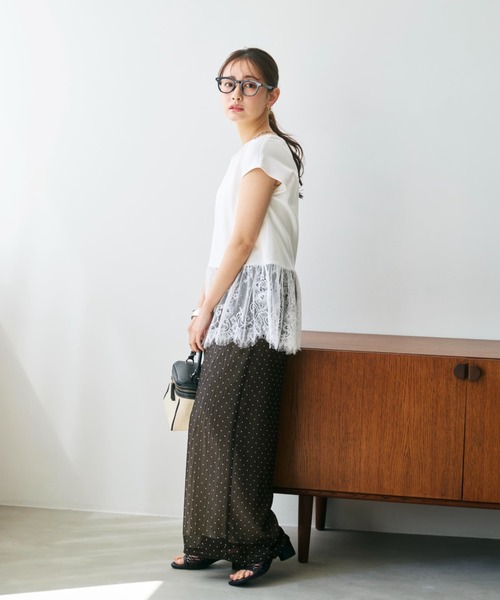 COHINA(コヒナ)の「シアー楊柳ワイドパンツ 【低身長・小柄女性】(その他パンツ・レディース・ブラック/ピンク/ブルー/ブラック系その他2・SHORT/REGULAR)」の21枚目の写真