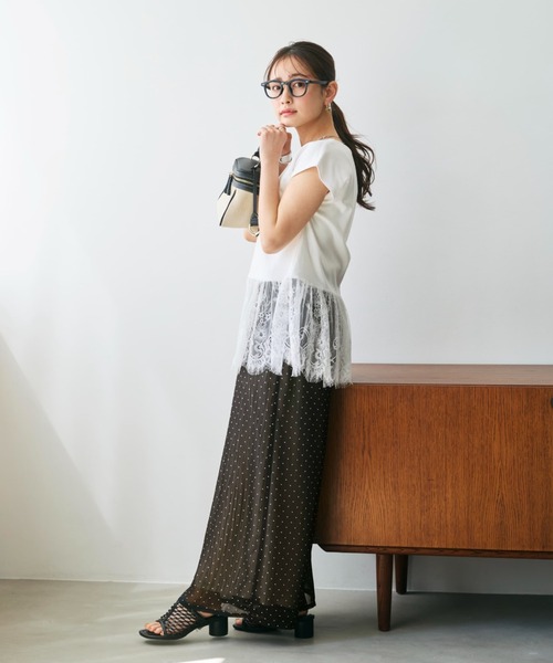 COHINA(コヒナ)の「シアー楊柳ワイドパンツ 【低身長・小柄女性】(その他パンツ・レディース・ブラック/ピンク/ブルー/ブラック系その他2・SHORT/REGULAR)」の15枚目の写真