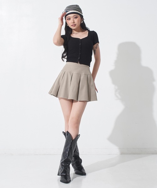 ANAP(アナップ)の「カップ付 V開き ぴたっと リブTシャツ(Tシャツ/カットソー・レディース・ホワイト/ブラック/グレー・F)」の17枚目の写真