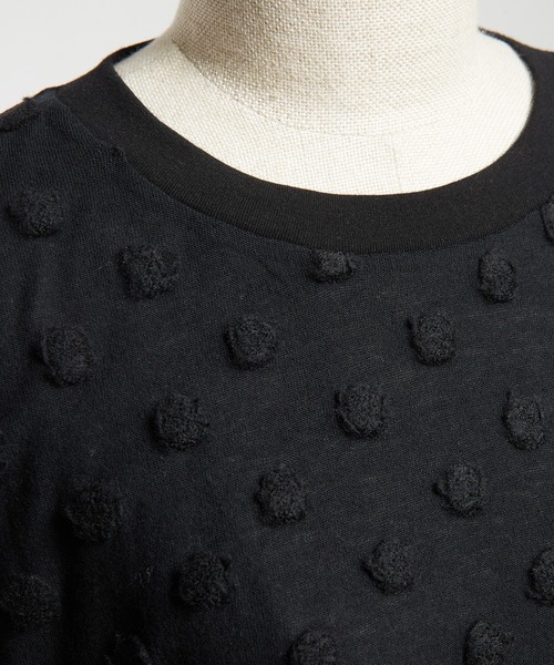 gomme（ゴム）の「ドットレイヤーアームＴ（Tシャツ/カットソー・レディース・ホワイト/ブラック/チャコールグレー・MEDIUM）」の18枚目の写真