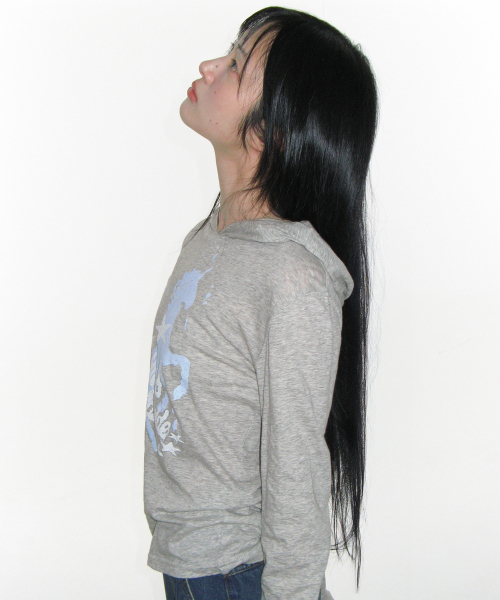 AMESWORLDWIDE(アメスワールドワイド)の「UNICORN SHEER HOODIE LS TEE LIGHT GREY(Tシャツ/カットソー・レディース・その他・FREE)」の6枚目の写真