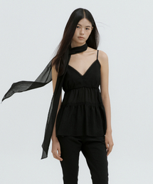 Elara Bustier Scarf Set (black)