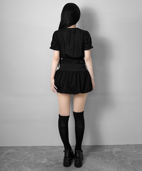 FOLLOWIN(フォロウィン)の「レースリボンショート丈パフスリーブブラウス(シャツ/ブラウス・レディース・ホワイト/ブラック・FREE)」の17枚目の写真