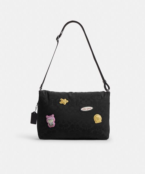 COACH(コーチ)の「【COACH | BRAIN DEAD】メッセンジャー・シグネチャー ナイロン・パッチ(メッセンジャーバッグ・メンズ・ブラック系その他・ONE)」の4枚目の写真