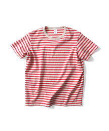 THOMASMORE（トーマスモア）の「チコストライプTシャツ - レッド（Tシャツ/カットソー）」