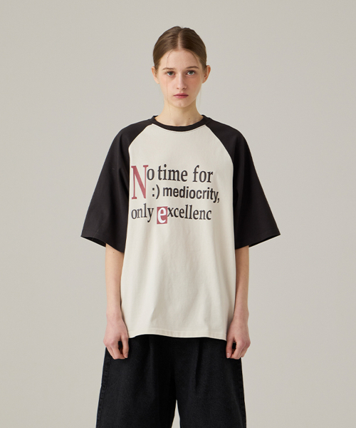 URBANAGE（アーバンエイジ）の「No time ナグラン配色オーバー半袖チャコール（Tシャツ/カットソー・レディース・その他・MEDIUM/LARGE）」の12枚目の写真