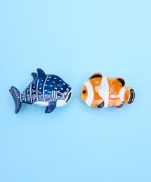 gargle（ガーグル）の「gargle ガーグル：ジンベエザメとクマノミ　ヘアクリップ　バンス（バレッタ/ヘアクリップ）」
