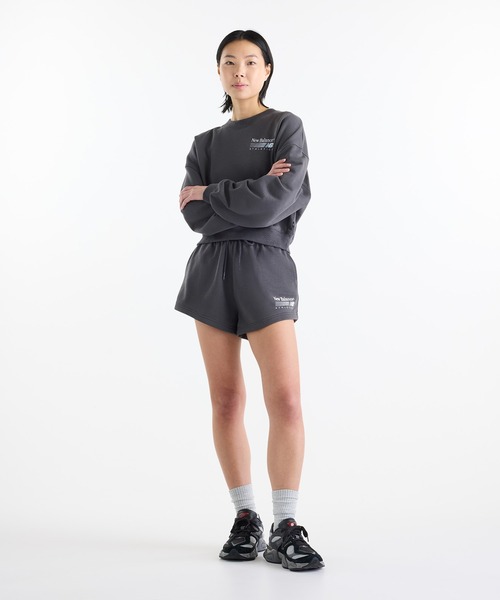 NEW BALANCE(ニューバランス)の「Trackside スウェットショーツ(裏毛)(スウェットパンツ・レディース・チャコールグレー/ライトブラウン・X-LARGE/LARGE/MEDIUM/SMALL)」の6枚目の写真