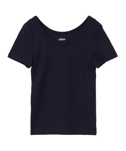 martinique(マルティニーク)の「《追加》《定番》フライス半袖Tシャツ(Tシャツ/カットソー・レディース・ブラウン/ブラック/ネイビー・FREE)」の1枚目の写真