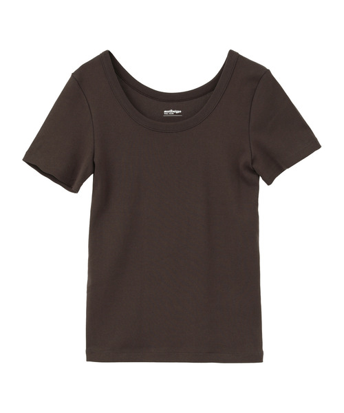 martinique(マルティニーク)の「《追加》《定番》フライス半袖Tシャツ(Tシャツ/カットソー・レディース・ブラウン/ブラック/ネイビー・FREE)」の4枚目の写真