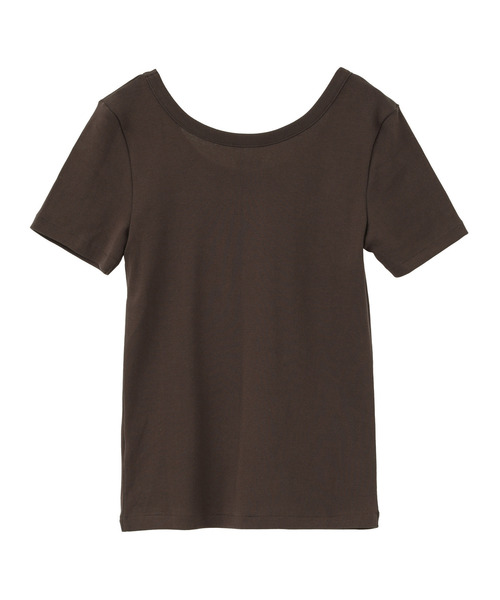 martinique(マルティニーク)の「《追加》《定番》フライス半袖Tシャツ(Tシャツ/カットソー・レディース・ブラウン/ブラック/ネイビー・FREE)」の5枚目の写真