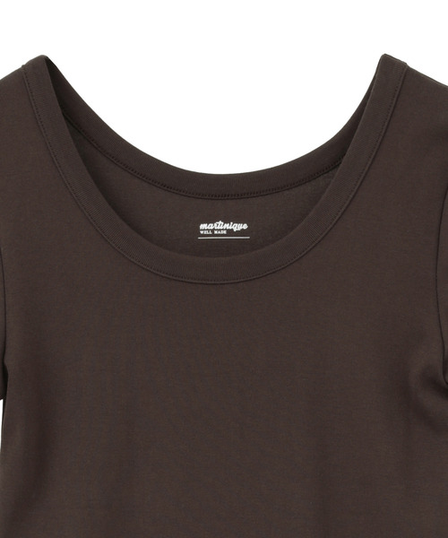 martinique(マルティニーク)の「《追加》《定番》フライス半袖Tシャツ(Tシャツ/カットソー・レディース・ブラウン/ブラック/ネイビー・FREE)」の6枚目の写真