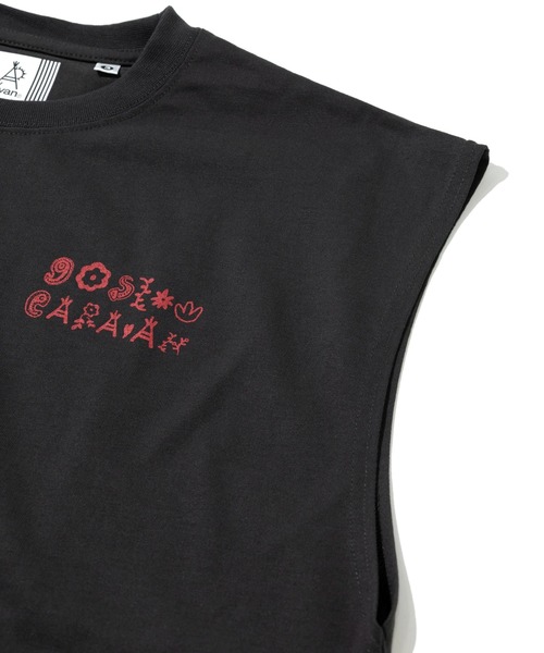 go slow caravan（ゴースローキャラバン）の「Drymix ペイズリー ノースリーブ BIG TEE（タンクトップ・メンズ・イエロー/アイボリー/ブラック系その他2/ミント・LARGE/MEDIUM）」の7枚目の写真