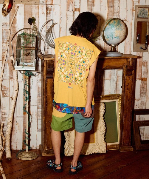 go slow caravan（ゴースローキャラバン）の「Drymix ペイズリー ノースリーブ BIG TEE（タンクトップ・メンズ・イエロー/アイボリー/ブラック系その他2/ミント・LARGE/MEDIUM）」の22枚目の写真