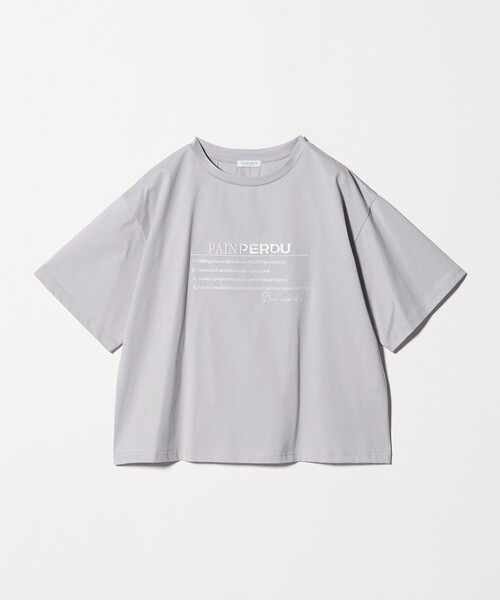 A DAY IN THE LIFE UNITED ARROWS（アデイインザライフユナイテッドアローズ）の「シルケット天竺 エンブロイダリー Tシャツ ‐UVカット・接触冷感‐＜A DAY IN THE LIFE＞（Tシャツ/カットソー・レディース・ライトグレー/オフホワイト/モカ/ネイビー・FREE）」の2枚目の写真