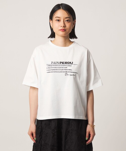 A DAY IN THE LIFE UNITED ARROWS（アデイインザライフユナイテッドアローズ）の「シルケット天竺 エンブロイダリー Tシャツ ‐UVカット・接触冷感‐＜A DAY IN THE LIFE＞（Tシャツ/カットソー・レディース・ライトグレー/オフホワイト/モカ/ネイビー・FREE）」の9枚目の写真