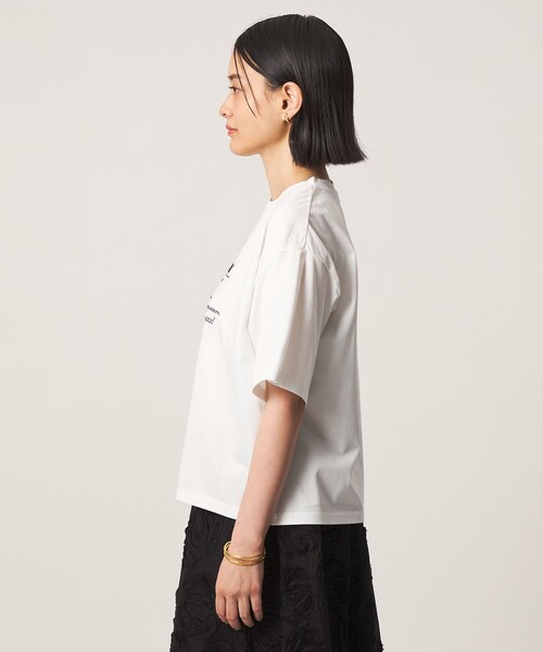 A DAY IN THE LIFE UNITED ARROWS（アデイインザライフユナイテッドアローズ）の「シルケット天竺 エンブロイダリー Tシャツ ‐UVカット・接触冷感‐＜A DAY IN THE LIFE＞（Tシャツ/カットソー・レディース・ライトグレー/オフホワイト/モカ/ネイビー・FREE）」の10枚目の写真