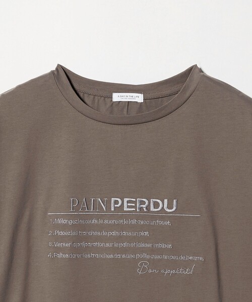 A DAY IN THE LIFE UNITED ARROWS（アデイインザライフユナイテッドアローズ）の「シルケット天竺 エンブロイダリー Tシャツ ‐UVカット・接触冷感‐＜A DAY IN THE LIFE＞（Tシャツ/カットソー・レディース・ライトグレー/オフホワイト/モカ/ネイビー・FREE）」の14枚目の写真