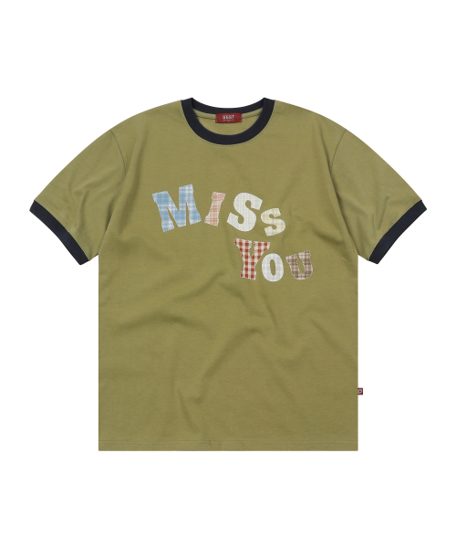 S'EST(エスイーエスティー)の「Miss You Ringer T-shirts Black(Tシャツ/カットソー・メンズ・オリーブ・SMALL/MEDIUM/LARGE)」の1枚目の写真
