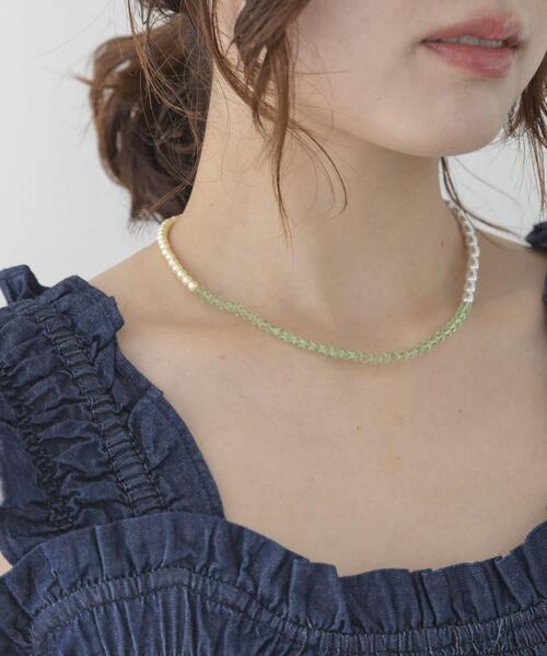URBAN RESEARCH Sonny Label（アーバンリサーチサニーレーベル）の「パールミックスビーズネックレス（ネックレス・レディース・グリーン・ONE）」の3枚目の写真
