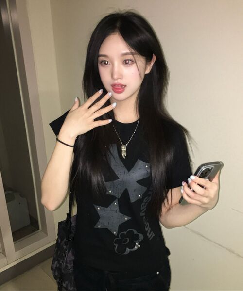 OURSAYSOUR(アワーセイアワー)の「クロスフラワースタッズ半袖Tシャツホワイト(Tシャツ/カットソー・レディース・ホワイト・FREE)」の11枚目の写真