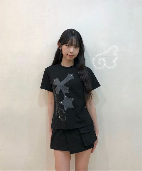 OURSAYSOUR(アワーセイアワー)の「クロスフラワースタッズ半袖Tシャツホワイト(Tシャツ/カットソー・レディース・ホワイト・FREE)」の13枚目の写真