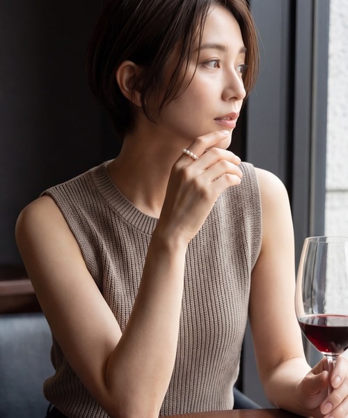 STYLE DELI(スタイルデリ)の「【DELI by】925シルバー淡水パールMIXニュアンスリング(リング・レディース・シルバー/ゴールド・FREE)」の5枚目の写真