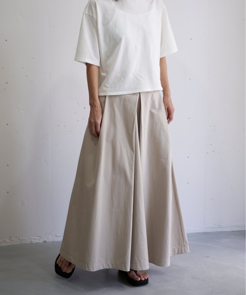 oll(オール)の「French chino skirt(スカート・レディース・ライトベージュ/ネイビー・FREE)」の10枚目の写真