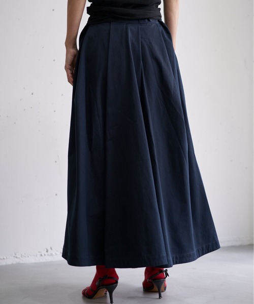 oll(オール)の「French chino skirt(スカート・レディース・ライトベージュ/ネイビー・FREE)」の18枚目の写真
