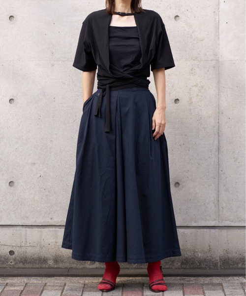 oll(オール)の「French chino skirt(スカート・レディース・ライトベージュ/ネイビー・FREE)」の12枚目の写真