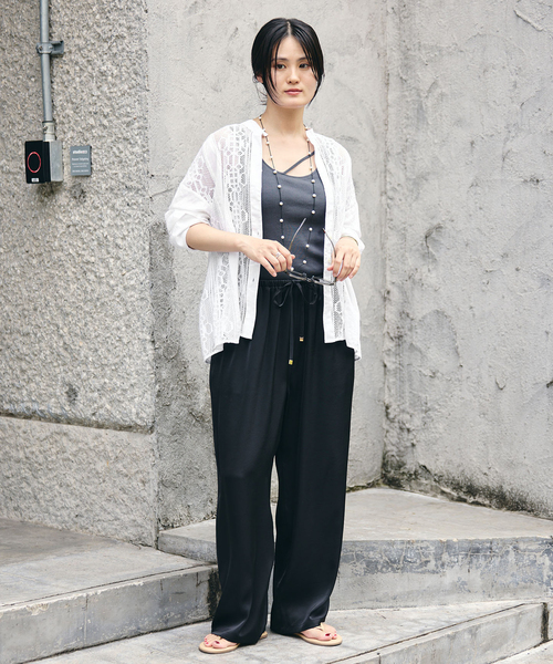 IENA（イエナ）の「《手洗い可》ENレースパッチワークブラウス（シャツ/ブラウス・レディース・ブラック/ホワイト・FREE）」の9枚目の写真