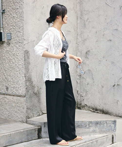 IENA（イエナ）の「《手洗い可》ENレースパッチワークブラウス（シャツ/ブラウス・レディース・ブラック/ホワイト・FREE）」の10枚目の写真